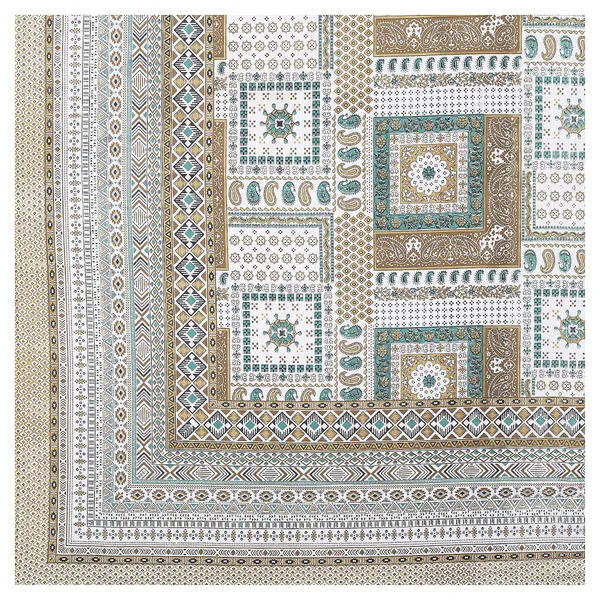 Brown_Cotton_Heritage_Mosaic_Harmony_Double_Bedsheet_With_Pillow_Cover